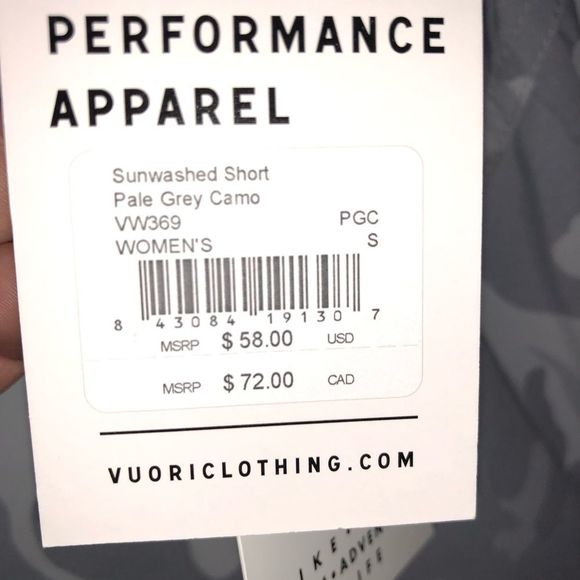 NWT ☀️ LAST ONE Vuori | Sunwashed Short - Pale Grey Camo - Small - Picture 6 of 8